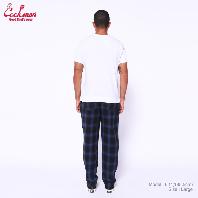 �����եѥ�� Chef Pants Tweed Ombre Check Blue