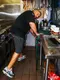 �����եѥ�� Chef Pants Short Front Pocket Herringbone Stripe Charcoal