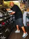 �����եѥ�� Chef Pants Short Front Pocket Herringbone Stripe Charcoal