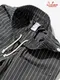 �����եѥ�� Chef Pants Short Front Pocket Herringbone Stripe Charcoal