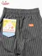 �����եѥ�� Chef Pants Short Front Pocket Herringbone Stripe Charcoal