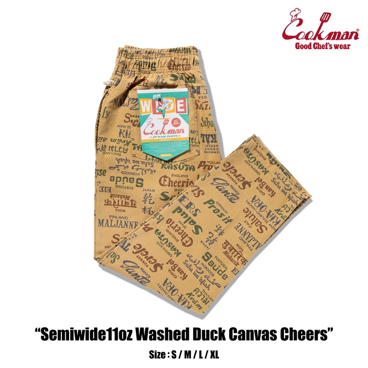 եѥ Chef Pants Semiwide Washed Duck Canvas Cheers