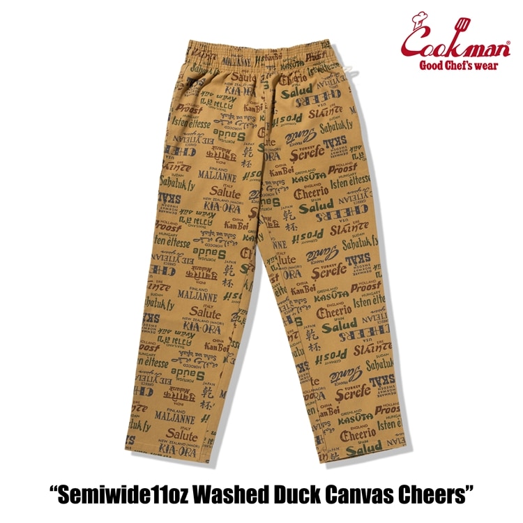 եѥ Chef Pants Semiwide Washed Duck Canvas Cheers