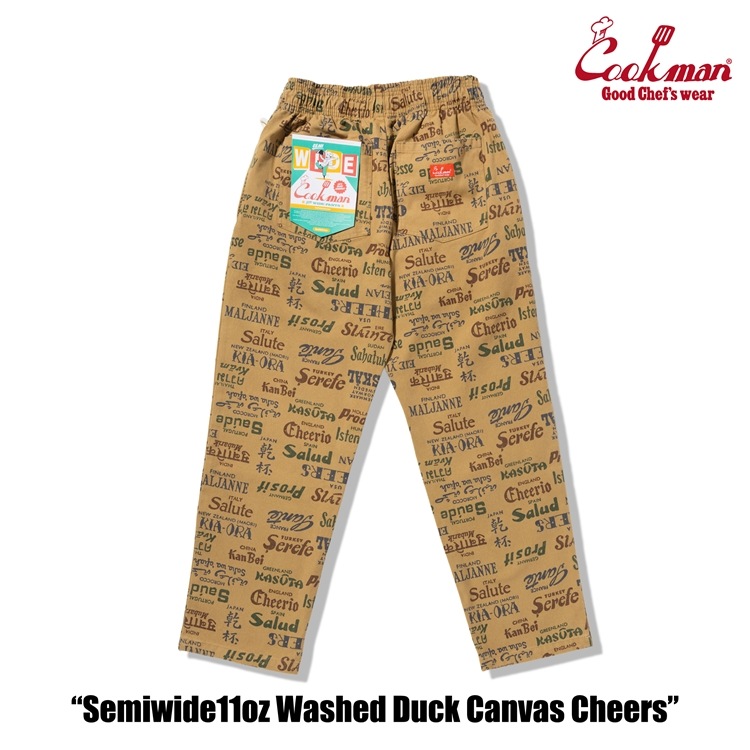 եѥ Chef Pants Semiwide Washed Duck Canvas Cheers