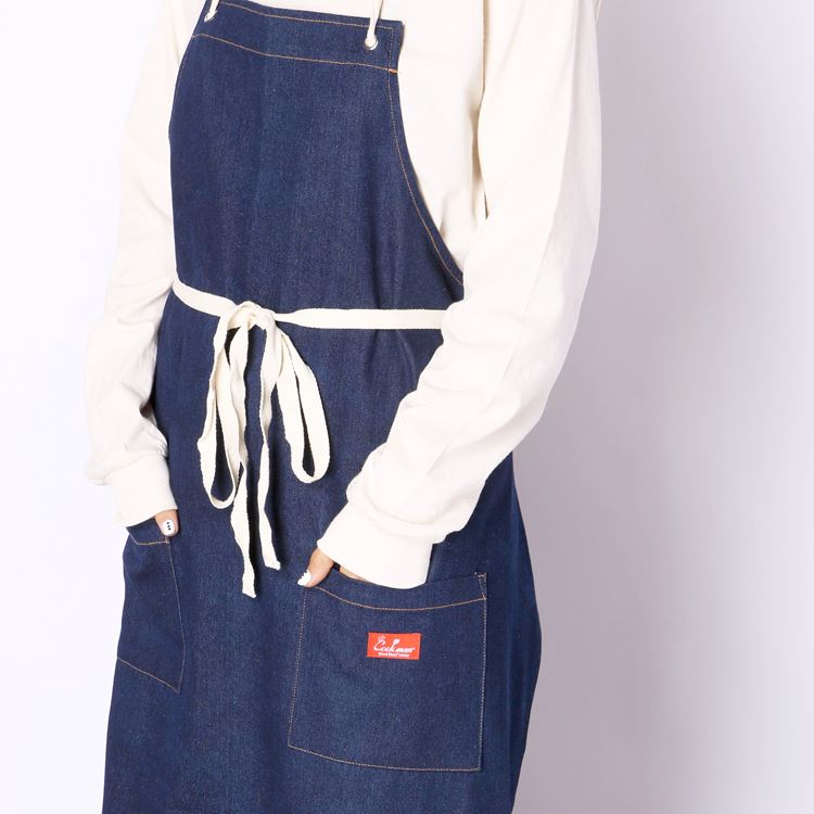 󥰥ץ Long Apron Denim Navy