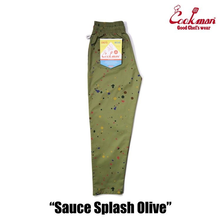 եѥ Chef Pants Sauce Splash Olive