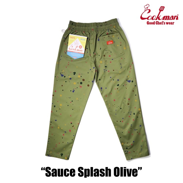 եѥ Chef Pants Sauce Splash Olive