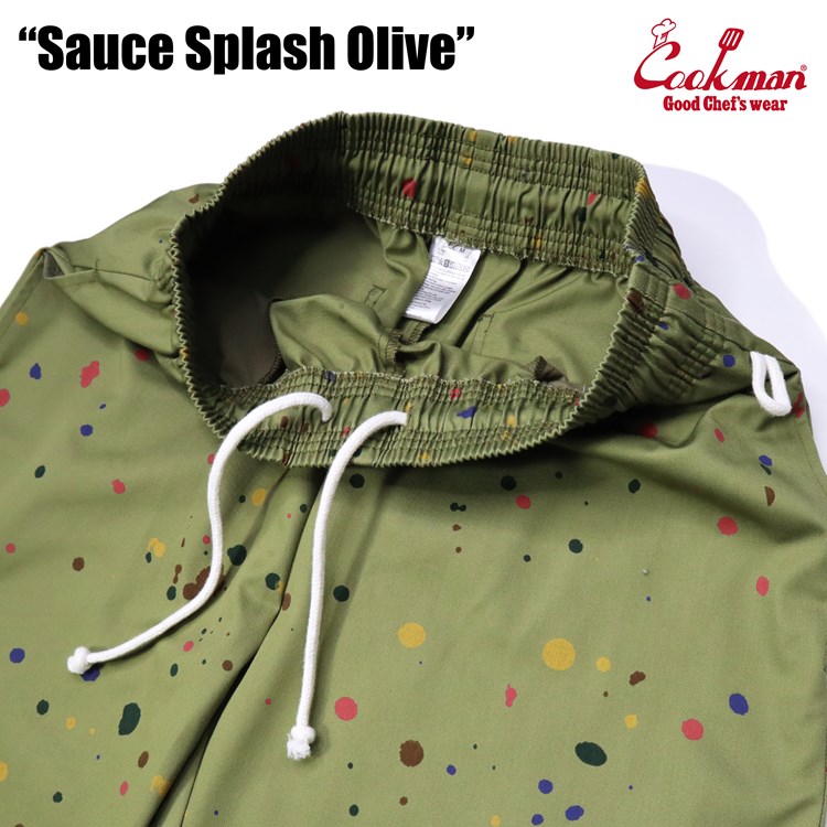 եѥ Chef Pants Sauce Splash Olive