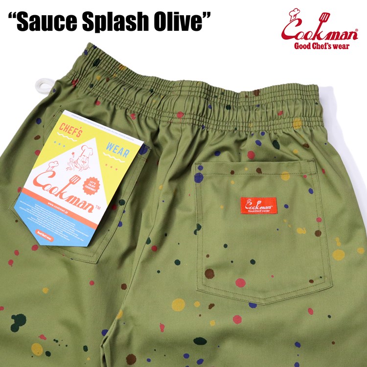 եѥ Chef Pants Sauce Splash Olive