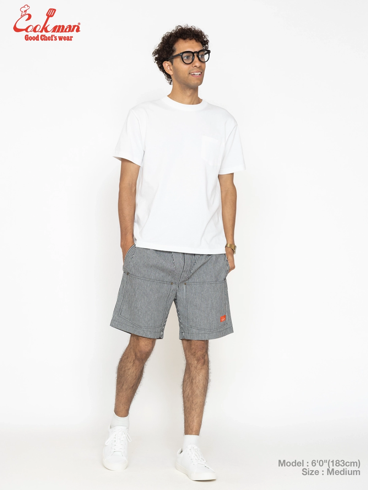 �����եѥ�� Chef Pants Short Front Pocket Hickory Black