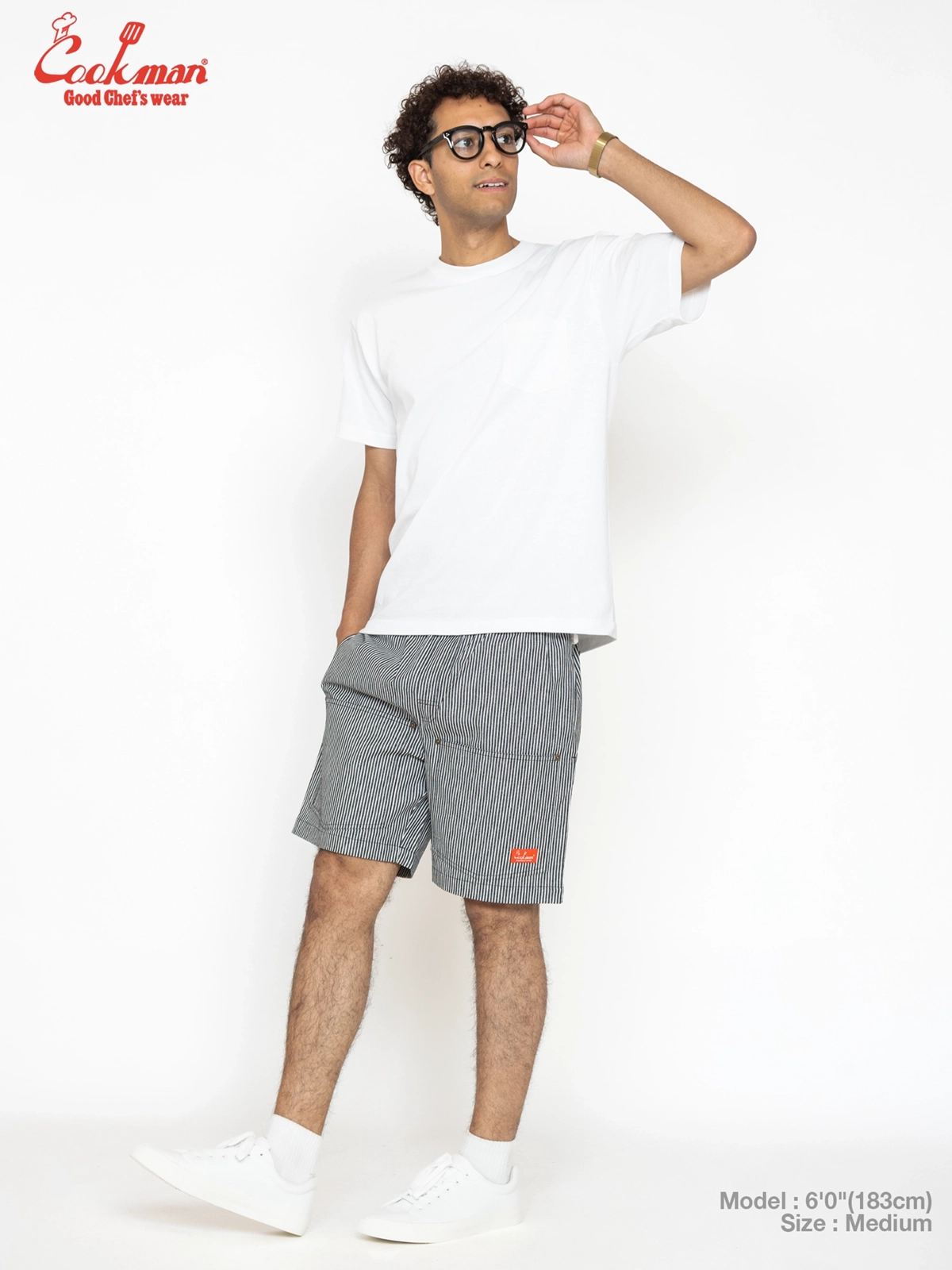�����եѥ�� Chef Pants Short Front Pocket Hickory Black