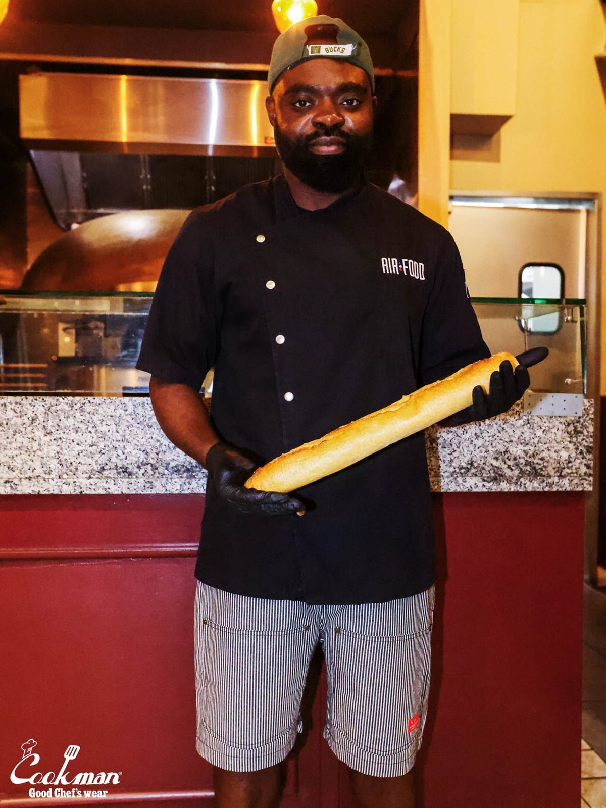 �����եѥ�� Chef Pants Short Front Pocket Hickory Black