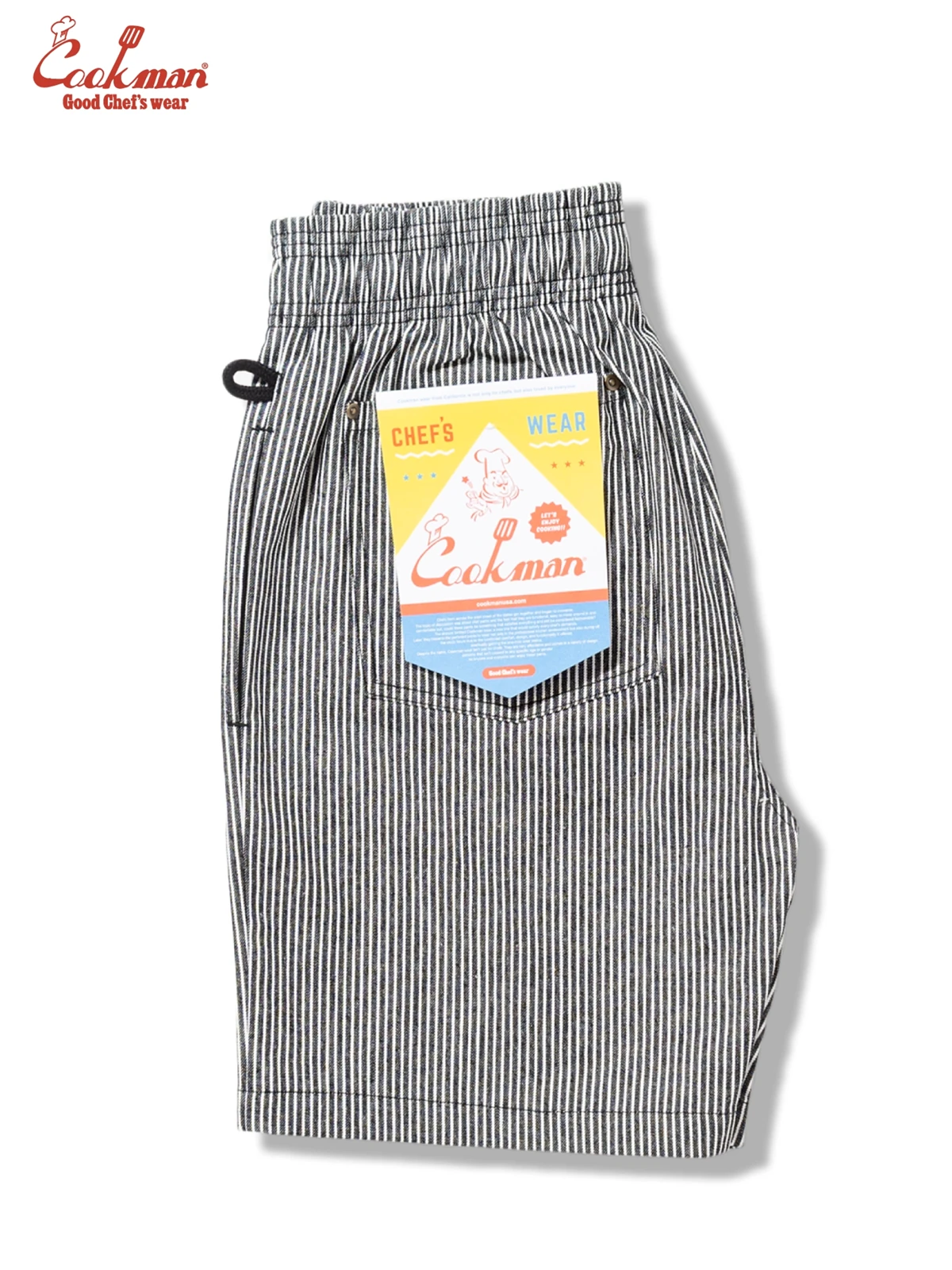 �����եѥ�� Chef Pants Short Front Pocket Hickory Black