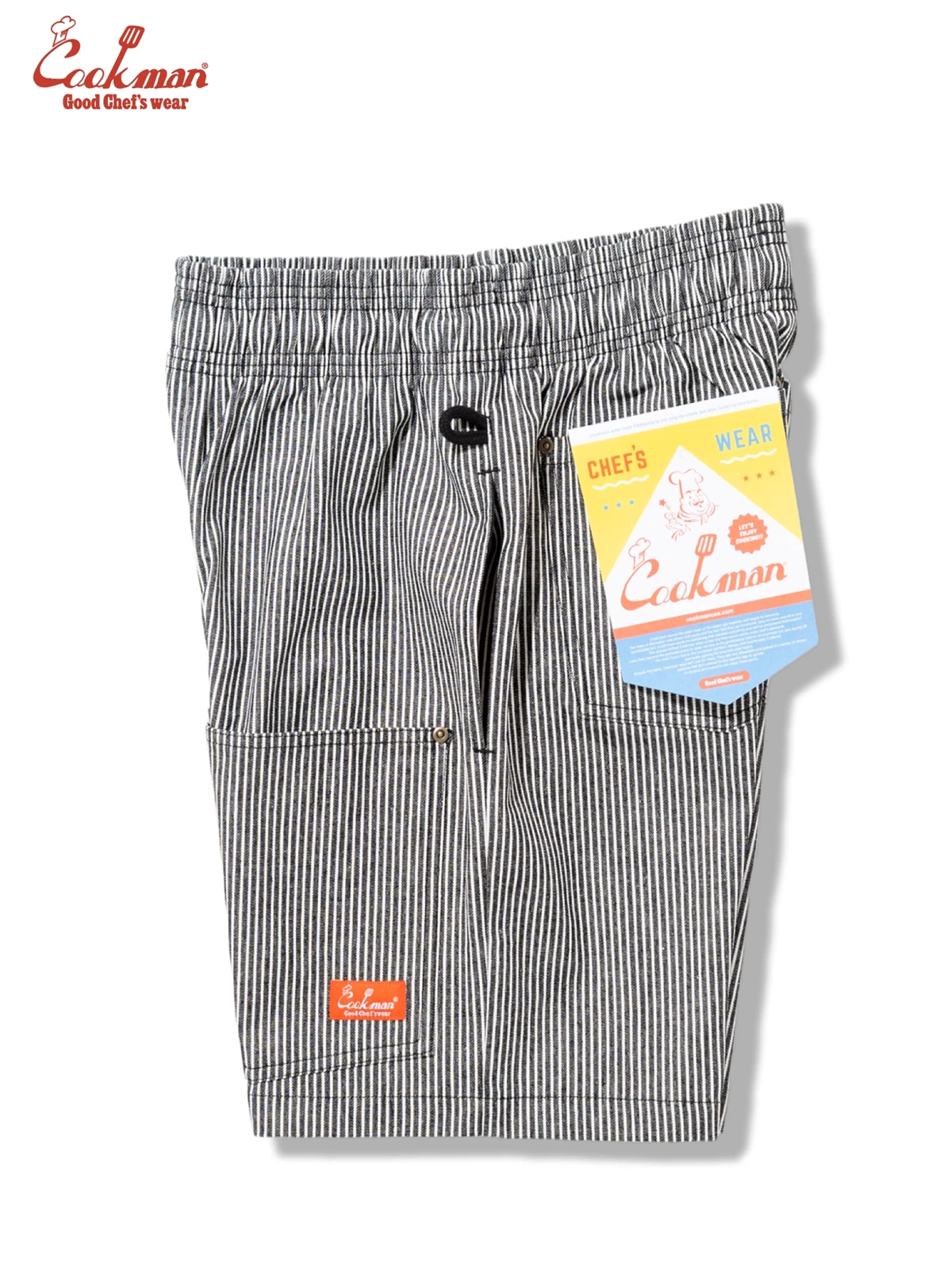 �����եѥ�� Chef Pants Short Front Pocket Hickory Black