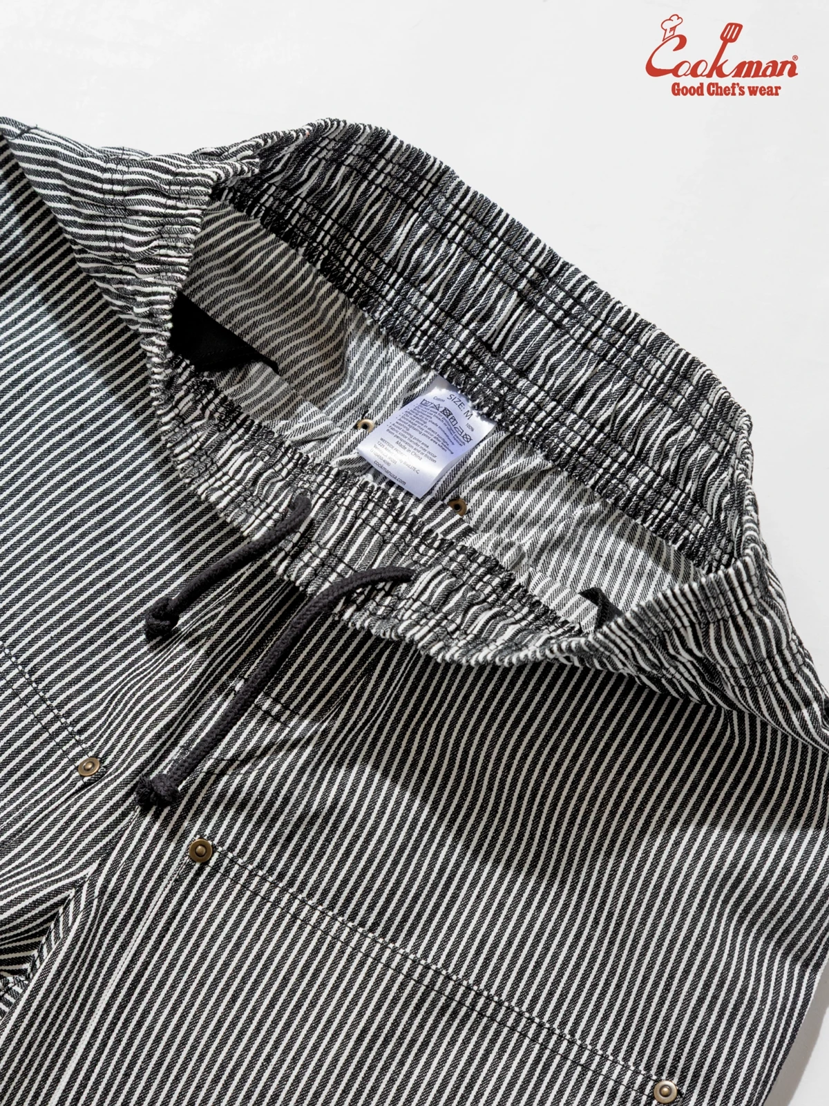 �����եѥ�� Chef Pants Short Front Pocket Hickory Black