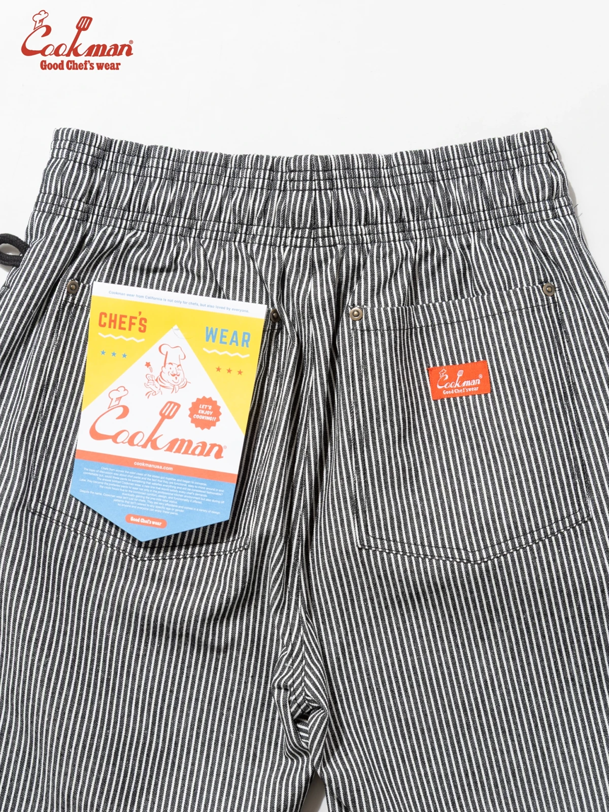 �����եѥ�� Chef Pants Short Front Pocket Hickory Black