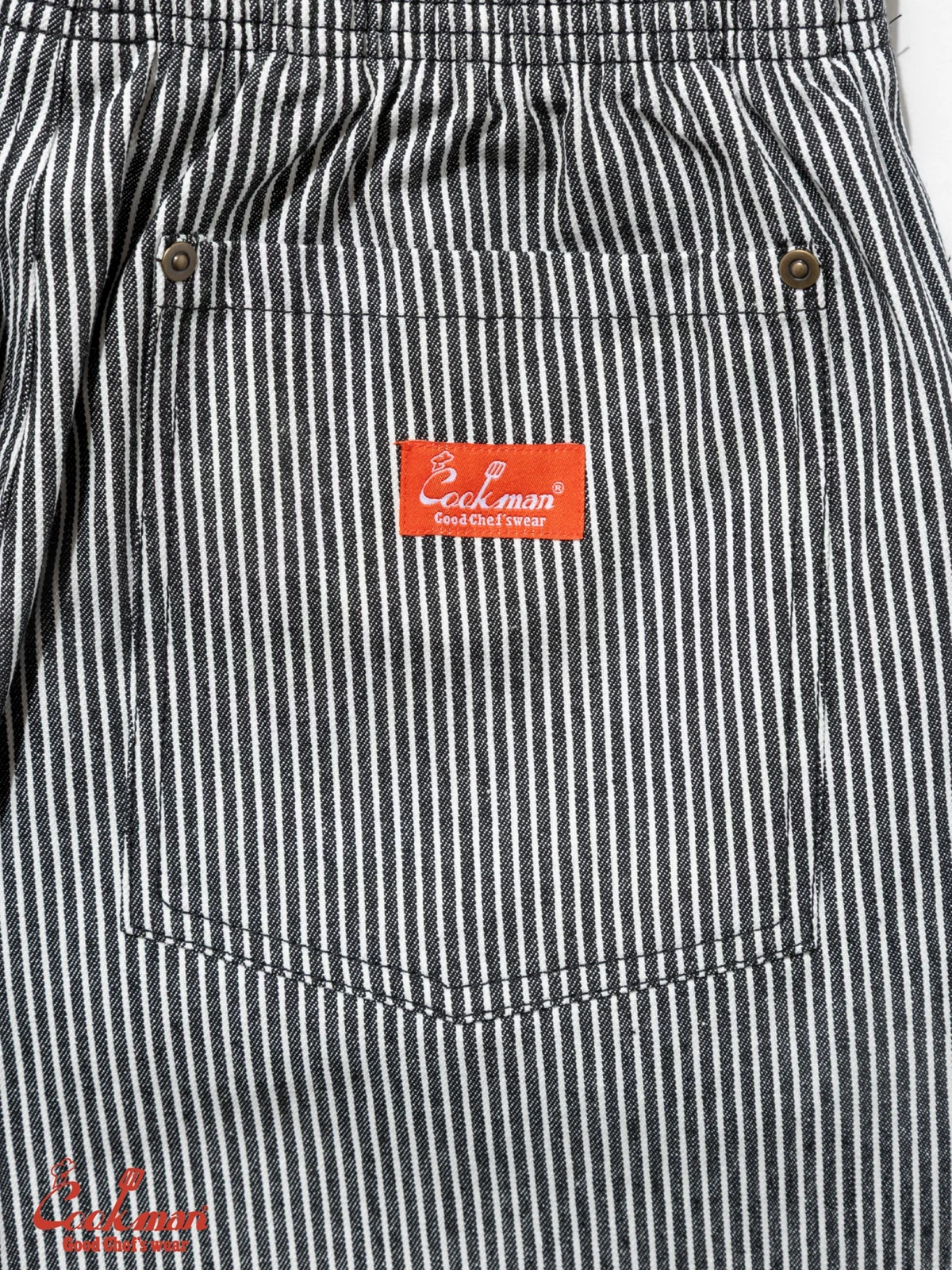 �����եѥ�� Chef Pants Short Front Pocket Hickory Black
