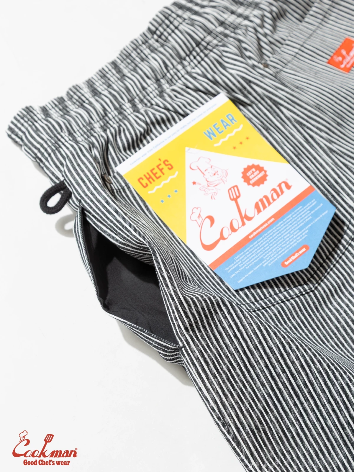 �����եѥ�� Chef Pants Short Front Pocket Hickory Black