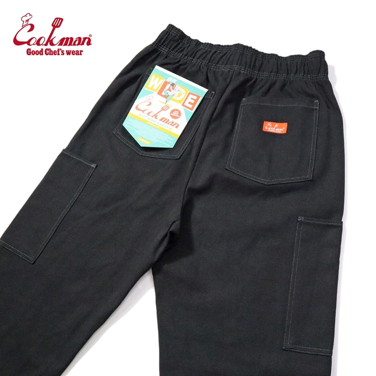 �����եѥ�� Chef Pants Semiwide Front Pocket Duck Canvas Black