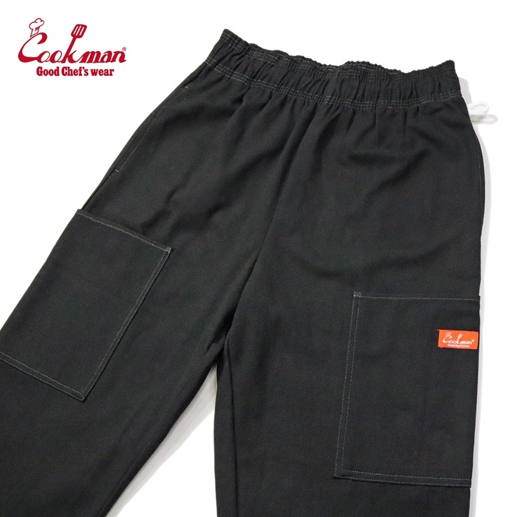 �����եѥ�� Chef Pants Semiwide Front Pocket Duck Canvas Black