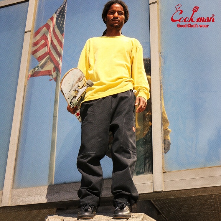 �����եѥ�� Chef Pants Semiwide Front Pocket Duck Canvas Black