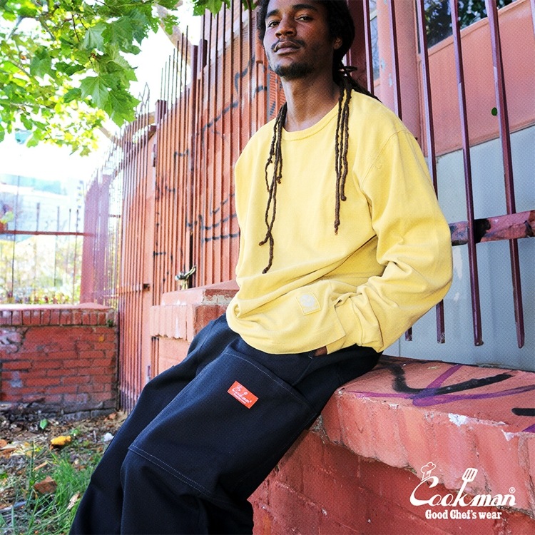 �����եѥ�� Chef Pants Semiwide Front Pocket Duck Canvas Black