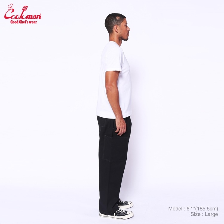 �����եѥ�� Chef Pants Semiwide Front Pocket Duck Canvas Black