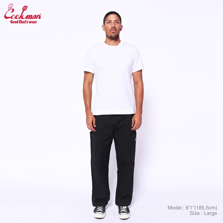 �����եѥ�� Chef Pants Semiwide Front Pocket Duck Canvas Black