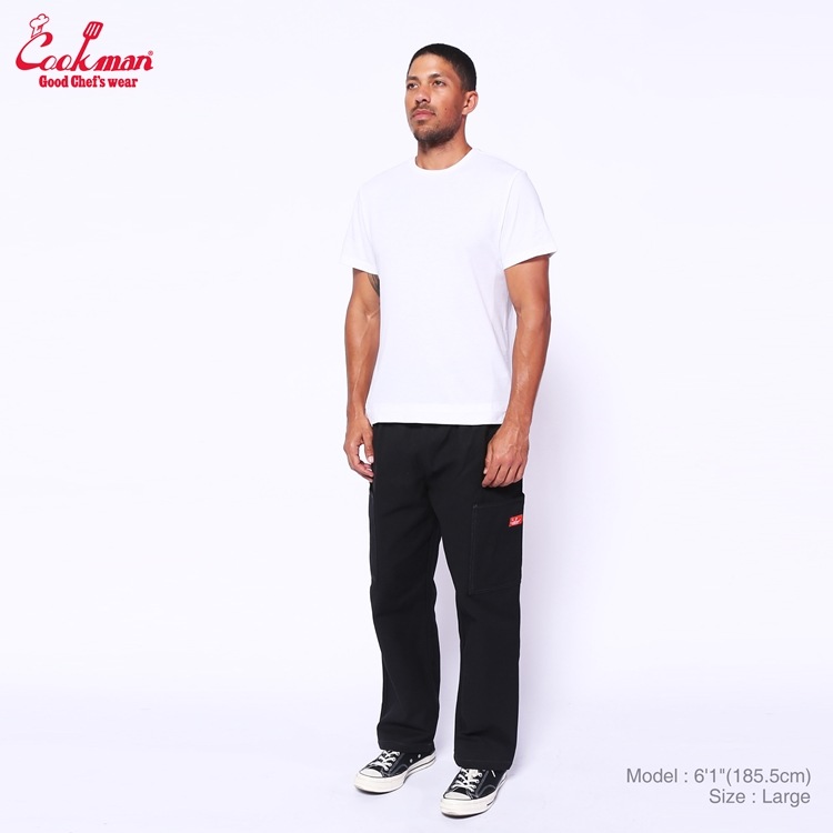 �����եѥ�� Chef Pants Semiwide Front Pocket Duck Canvas Black
