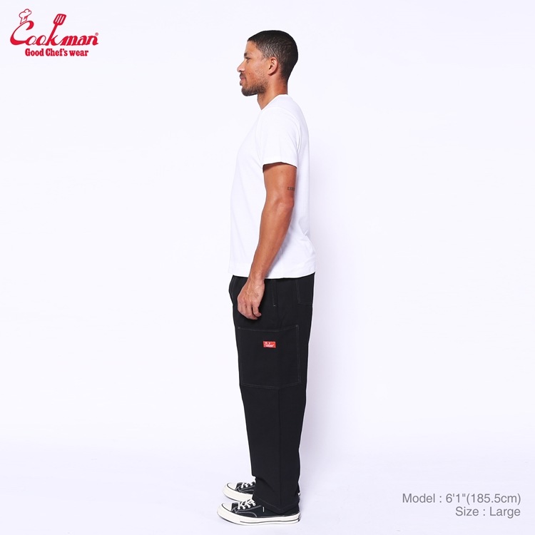 �����եѥ�� Chef Pants Semiwide Front Pocket Duck Canvas Black