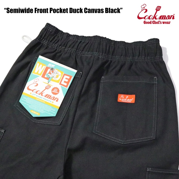 �����եѥ�� Chef Pants Semiwide Front Pocket Duck Canvas Black