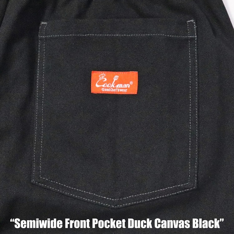 �����եѥ�� Chef Pants Semiwide Front Pocket Duck Canvas Black