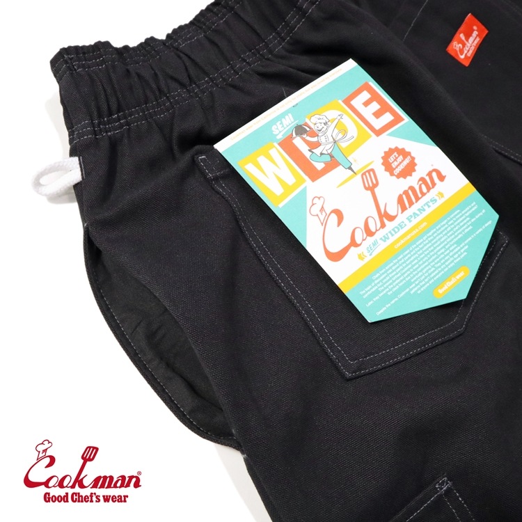 �����եѥ�� Chef Pants Semiwide Front Pocket Duck Canvas Black
