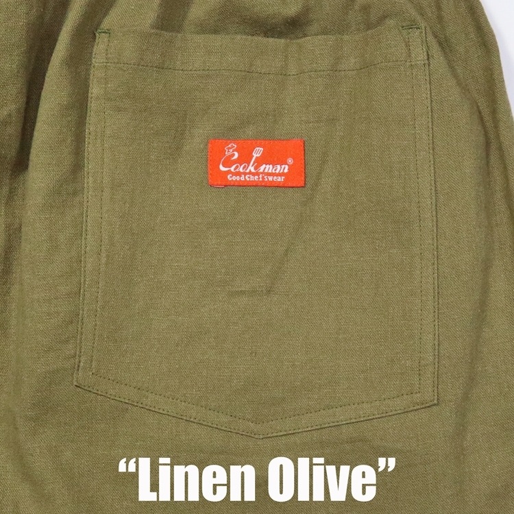 եѥ Chef Pants Linen Olive Plus Size