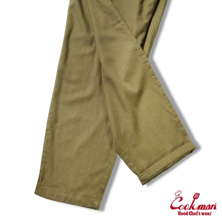 եѥ Chef Pants Linen Olive Plus Size