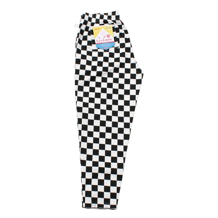 եѥ Chef Pants Checker Black Plus Size