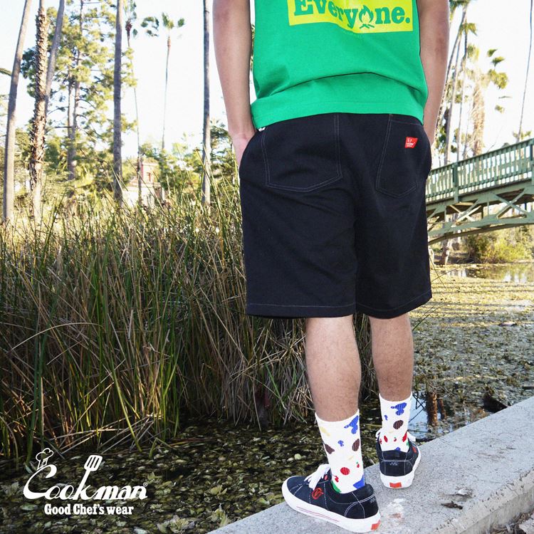 �����եѥ�� Chef Pants Short Front pocket Black