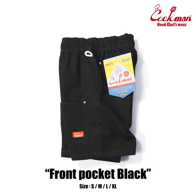 �����եѥ�� Chef Pants Short Front pocket Black