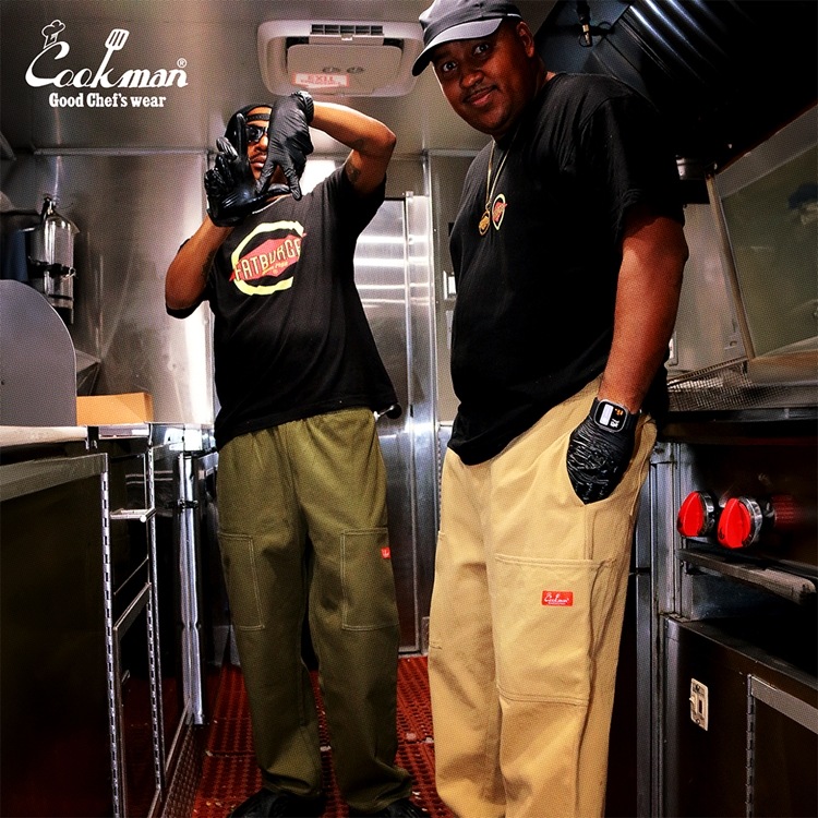 �����եѥ�� Chef Pants Semiwide Front Pocket Duck Canvas Olive