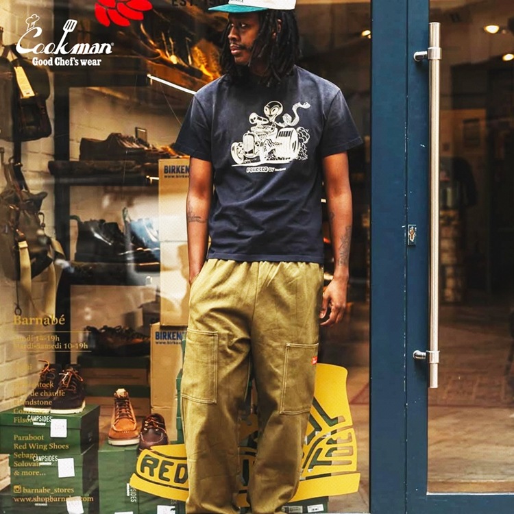 �����եѥ�� Chef Pants Semiwide Front Pocket Duck Canvas Olive