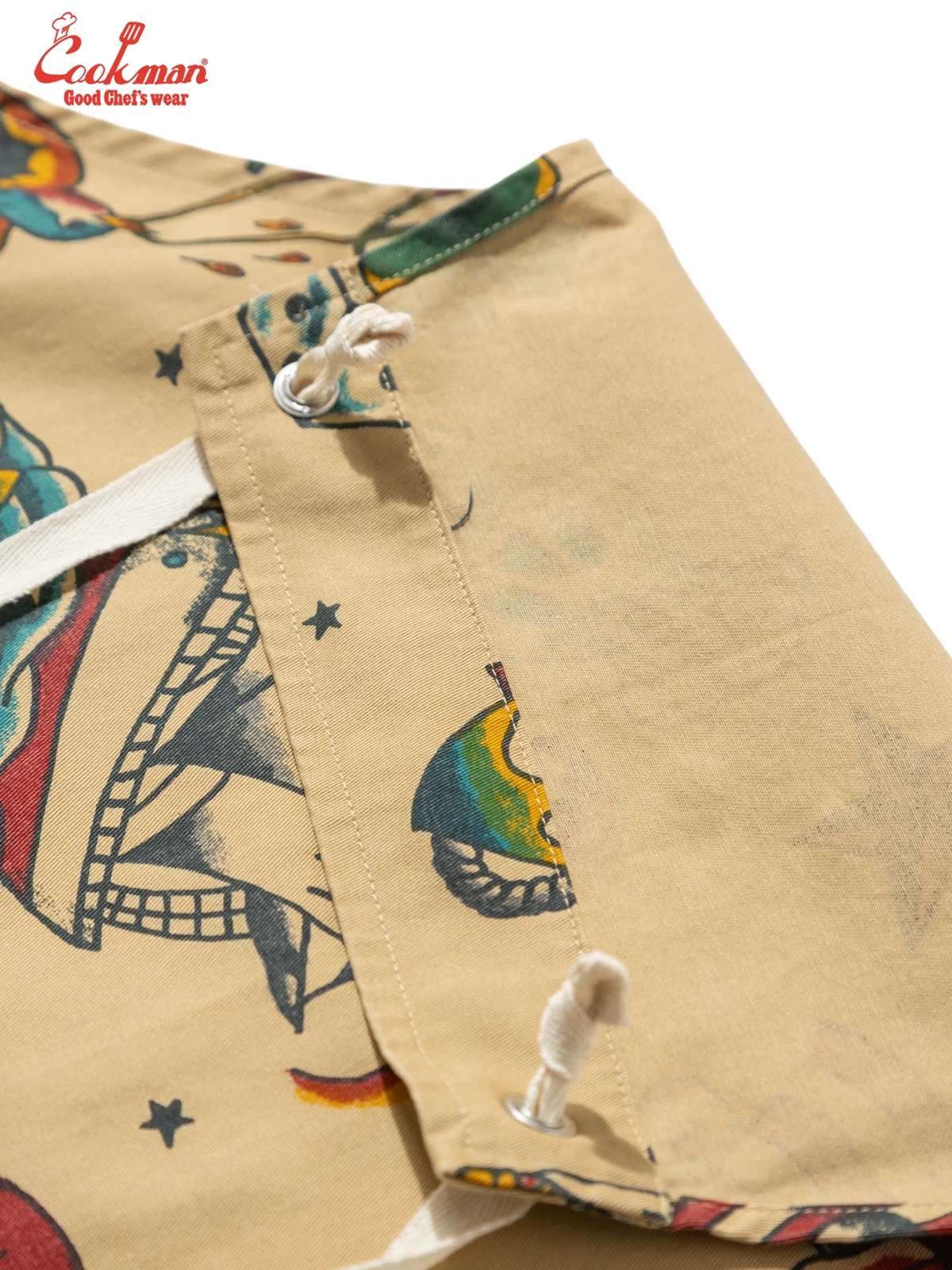 ���󥰥��ץ��� Long Apron Old Tattoo Beige