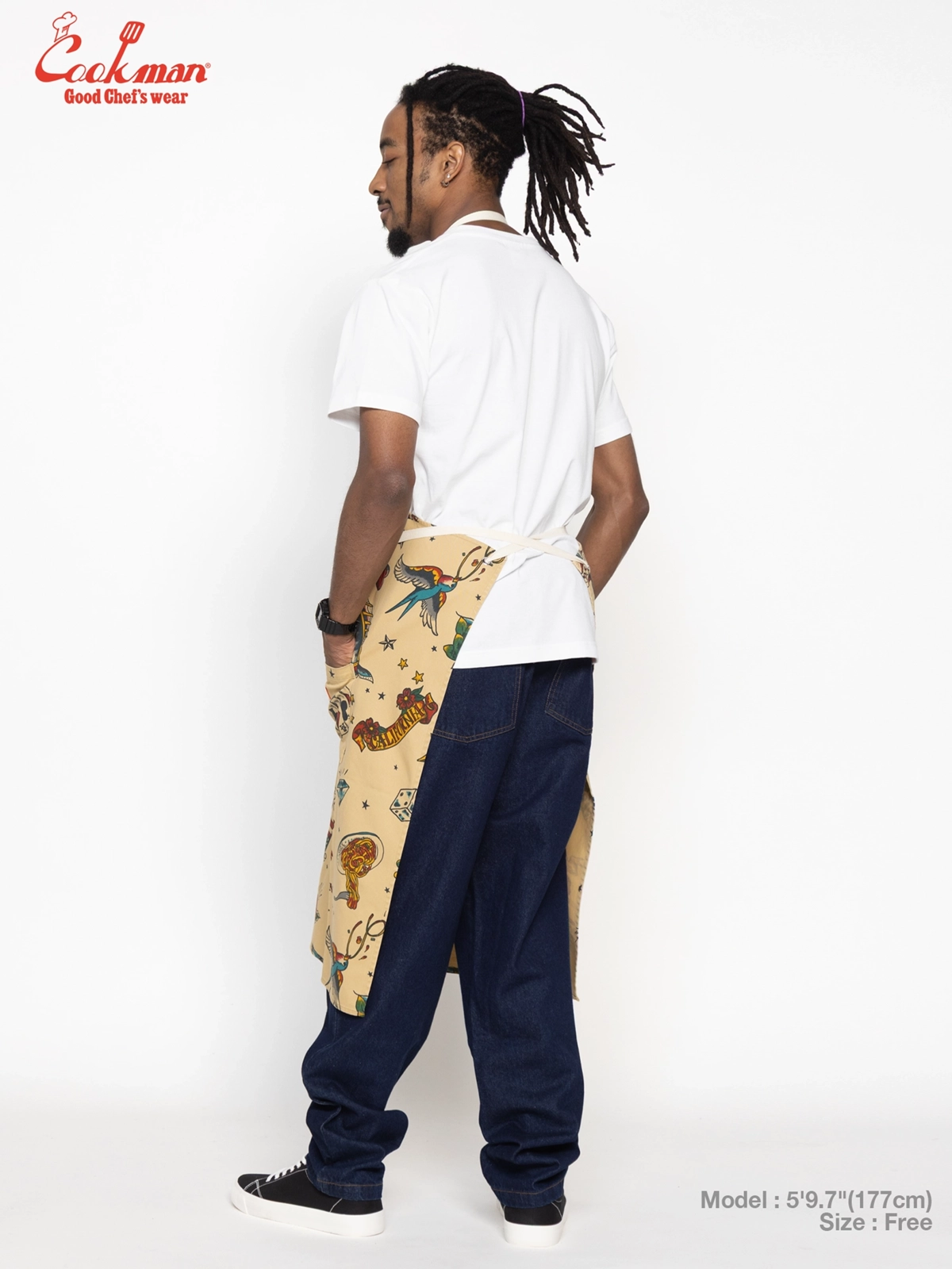 ���󥰥��ץ��� Long Apron Old Tattoo Beige