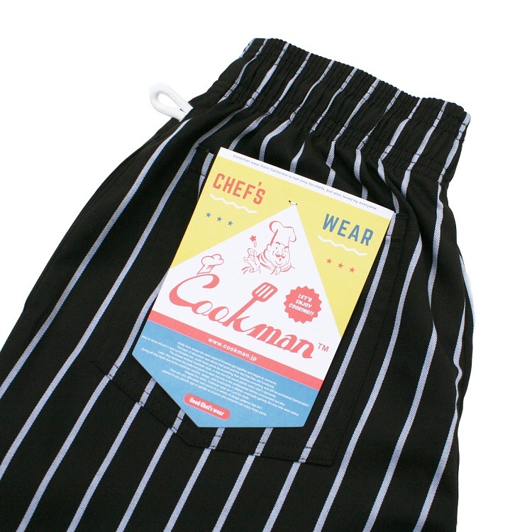 եѥ Chef Pants Stripe Black Plus Size