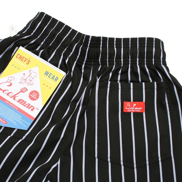 եѥ Chef Pants Stripe Black Plus Size