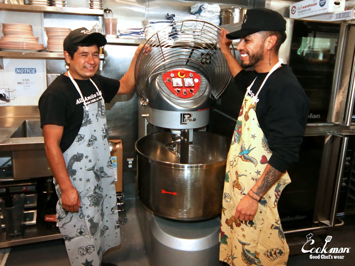 ���󥰥��ץ��� Long Apron Old Tattoo Gray