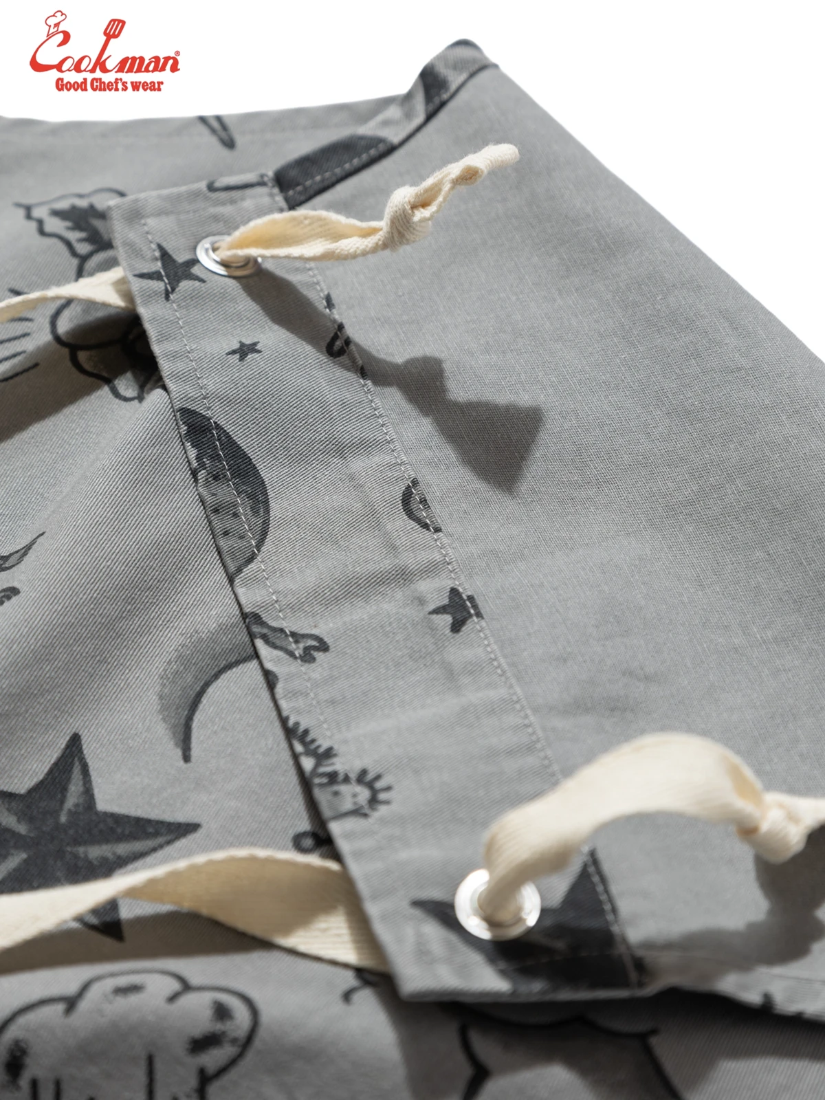 ���󥰥��ץ��� Long Apron Old Tattoo Gray