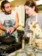 ���󥰥��ץ��� Long Apron Old Tattoo Gray