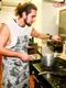 ���󥰥��ץ��� Long Apron Old Tattoo Gray