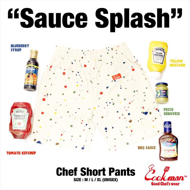 �����եѥ�� Chef Pants Short Sauce Splash