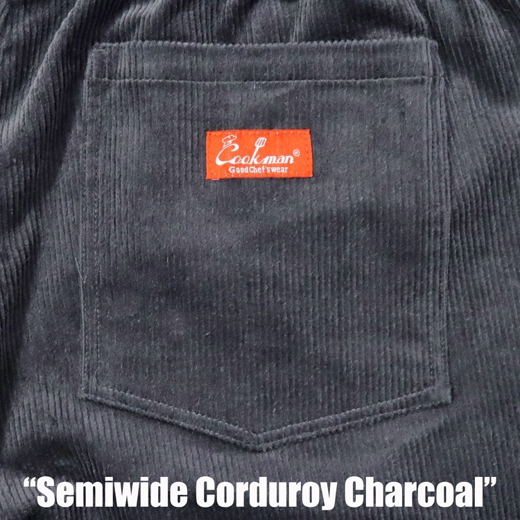եѥ Chef Pants Semiwide Corduroy Charcoal